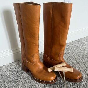 Women’s Frye Campus 14L Boots in color Saddle